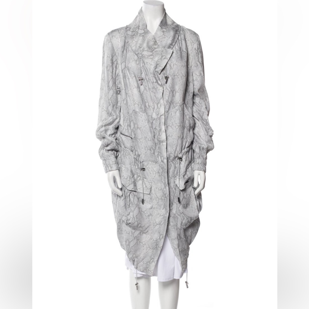 Zimmermann Women's Light Gray Trench Coat